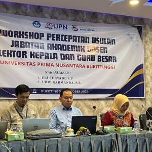 Workshop Kenaikan Jabatan Akademik Dosen di Universitas Prima Nusantara Bukittinggi